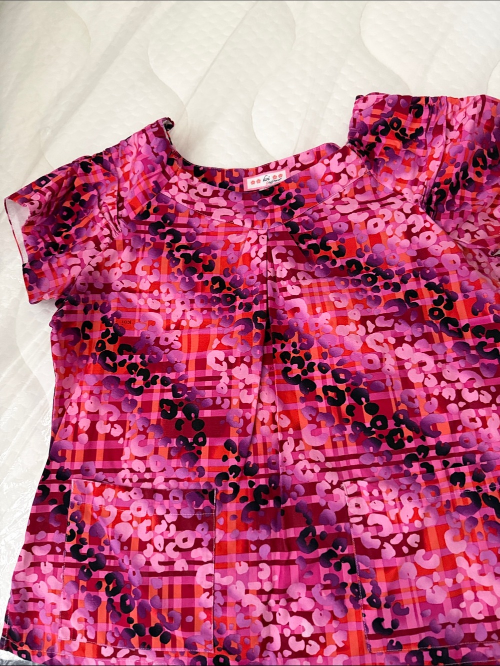 koi Pink & Purple Printed Short-Sleeve Tunic